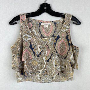 BCBGENERATION Boho Tiered Boho Cropped Top